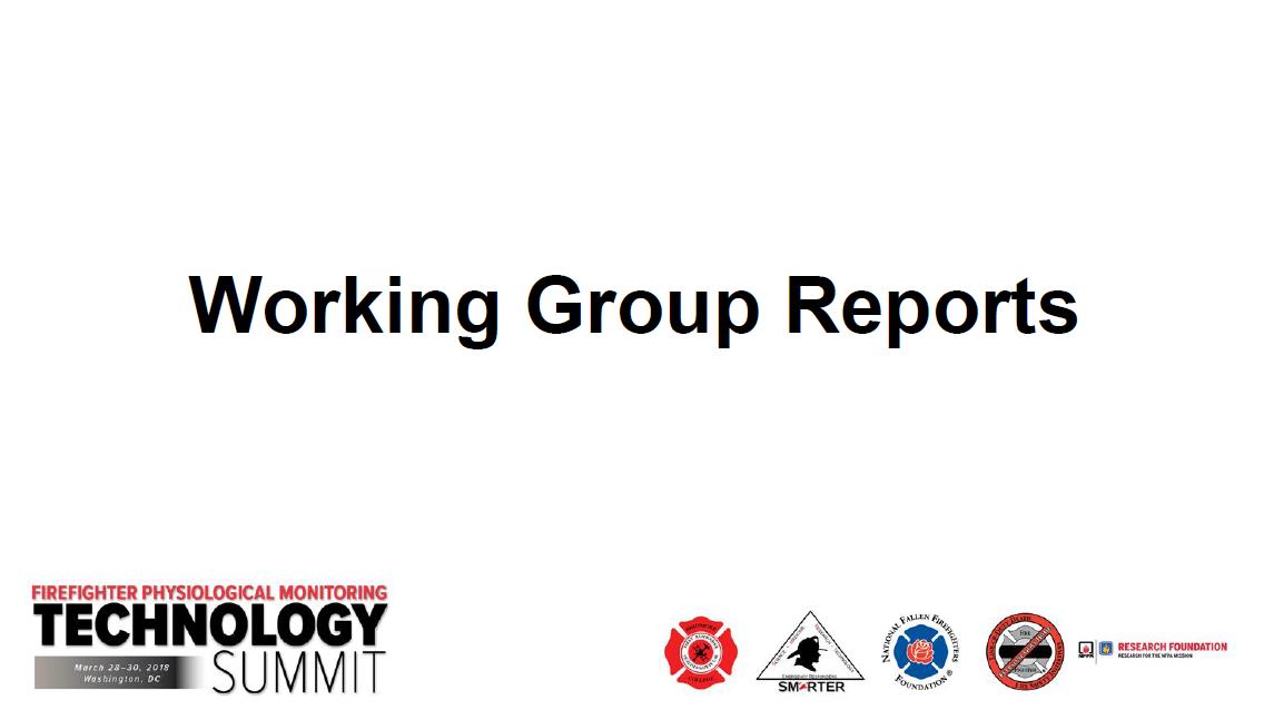 Working Group Reports