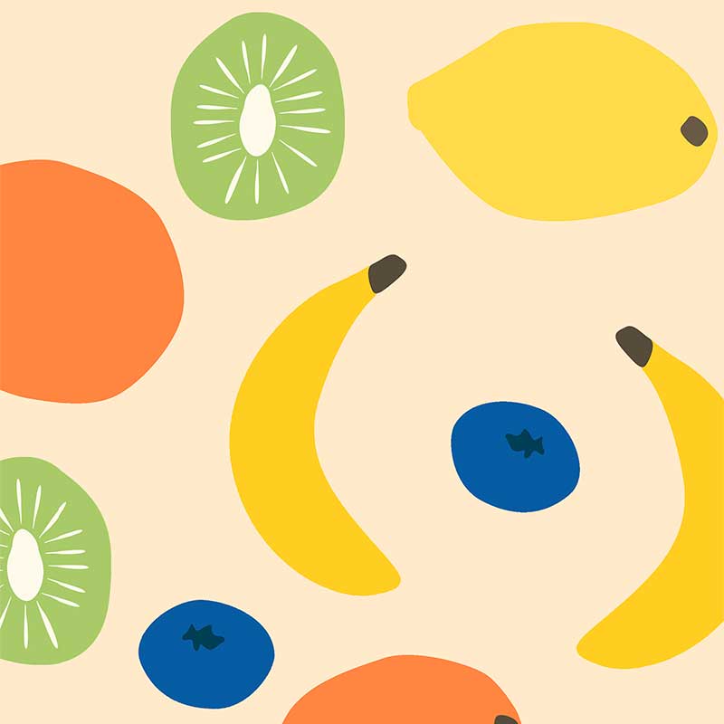 Minimalist Fruit Pattern