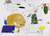 Lisa Sanditz, Memorial Day, 2001, mixed mediums on paper, 30 x 42 inches 