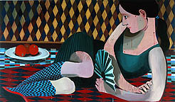 The Fan , 2006, oil on canvas, 48 x 79 inches