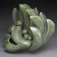 eslie Ferst, Signs of Life, 2006, clay, 9 x 8.5 x 9 inches