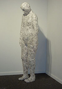 Meredith Mowder '08, Untitled, wax, hair, foam, wood