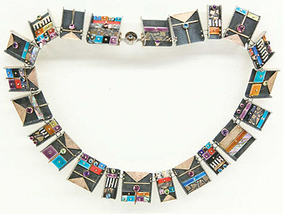 Earl Pardon, Mosaic Panel Necklace, 1987