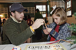 Activities for children at the holiday open house 
