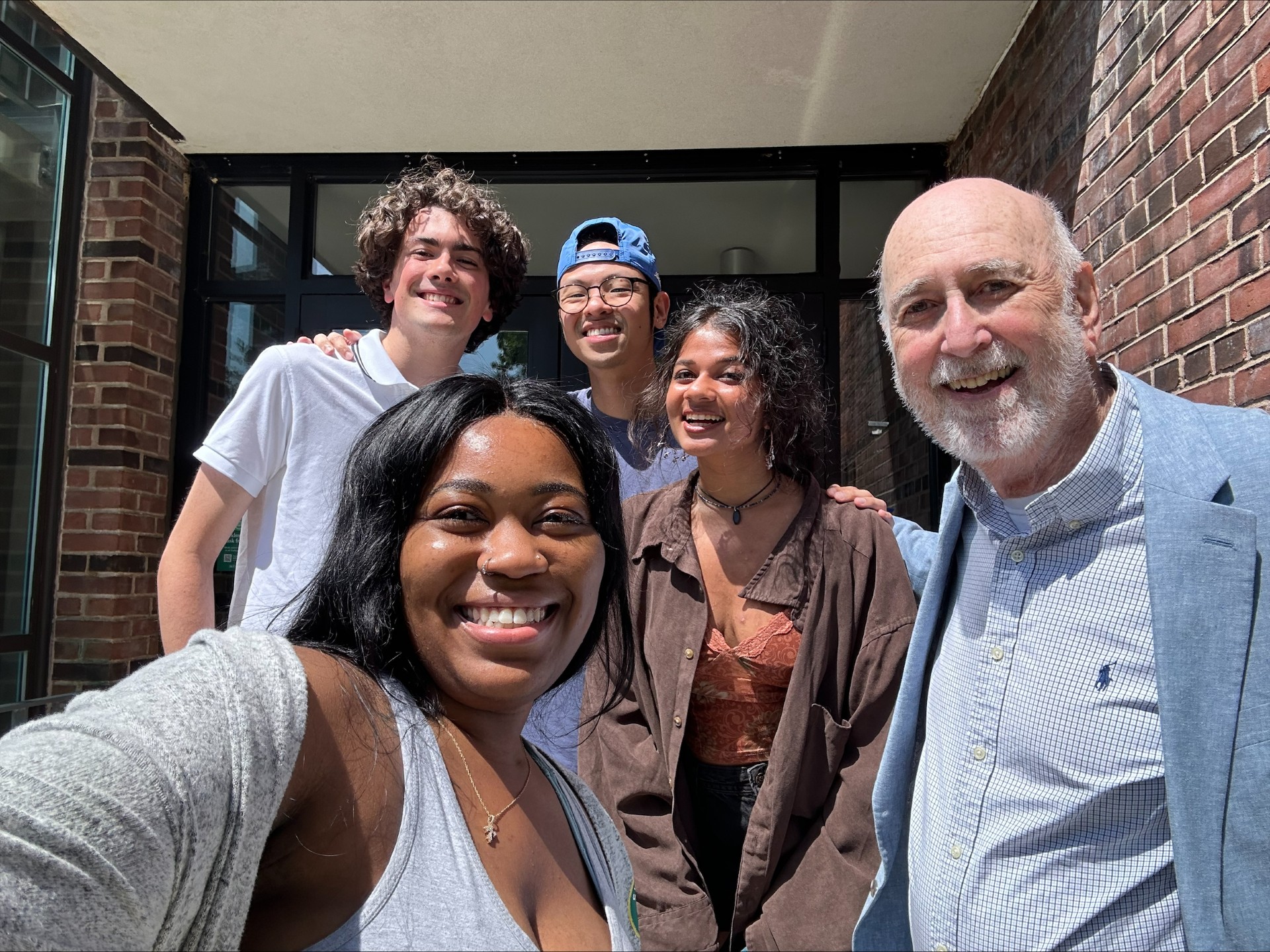 Phillip Lopate with 2024 students