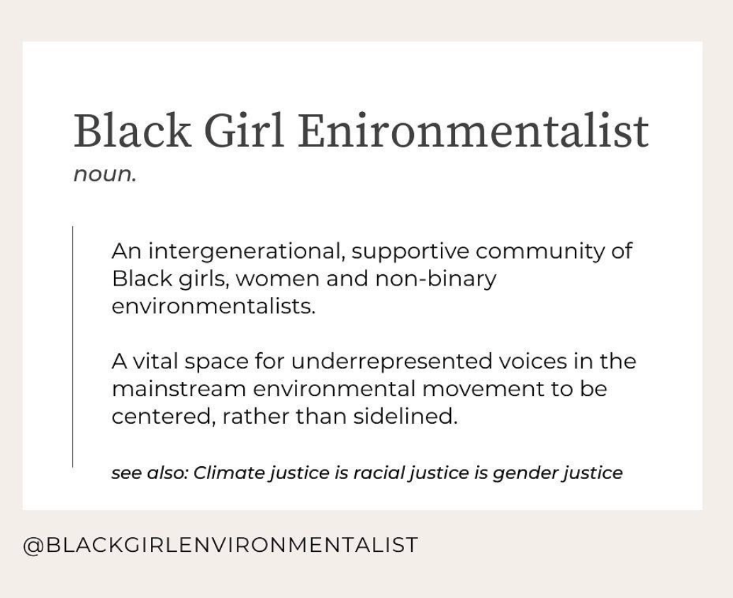 Definition of Black Girl Environmentalist