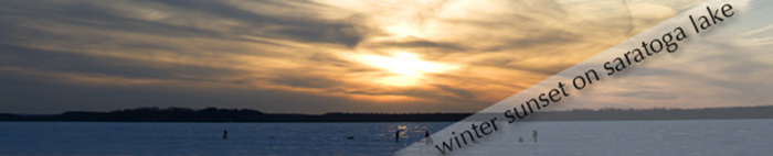Winter sunset on Saratoga Lake