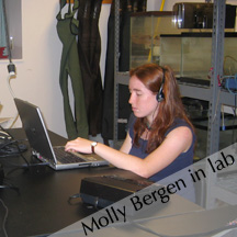 Molly Bergen in the lab